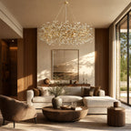 Fiore Crown Crystal Branch Chandelier 39" 48" 60“ - Gold48"VChandelier