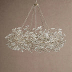 Fiore Crown Crystal Branch Chandelier 39" 48" 60“ - Silver39"VChandelier