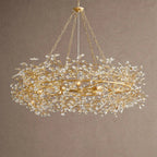 Fiore Crown Crystal Branch Chandelier 39" 48" 60“ - Gold48"VChandelier
