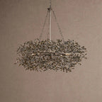 Fiore Crown Crystal Branch Chandelier 39" 48" 60“ - Black/Smoke48"VChandelier