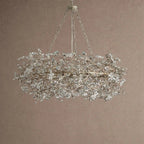 Fiore Crown Crystal Branch Chandelier 39" 48" 60“ - Silver39"VChandelier