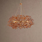 Fiore Crown Crystal Branch Chandelier 39" 48" 60“ - Brass/Amber39"VChandelier