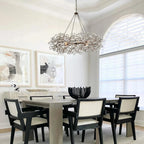 Fiore Crown Crystal Branch Chandelier in crystal - dining room lighting