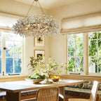 Fiore Crown Crystal Branch Chandelier in crystal by Blush Lighting