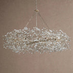 Fiore Crown Crystal Branch Chandelier 39" 48" 60“ - Brass/Amber60"VChandelier