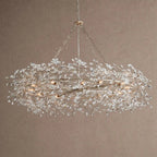 Fiore Crown Crystal Branch Chandelier 39" 48" 60“ - Silver60"VChandelier