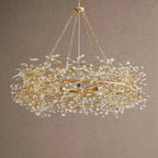 Fiore Crown Crystal Branch Chandelier 39" 48" 60“ - Black/Smoke48"VChandelier
