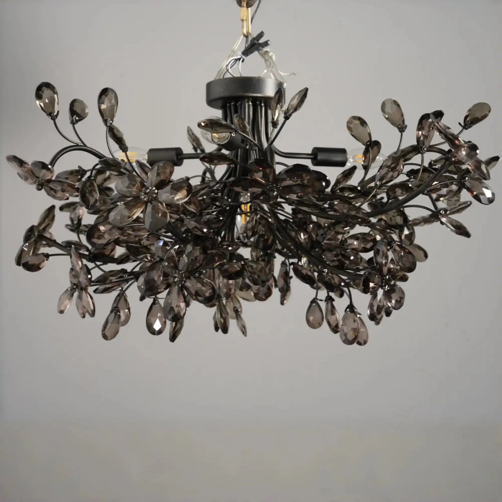 Fiore Flushmount - Black/Smoke18"VChandelier