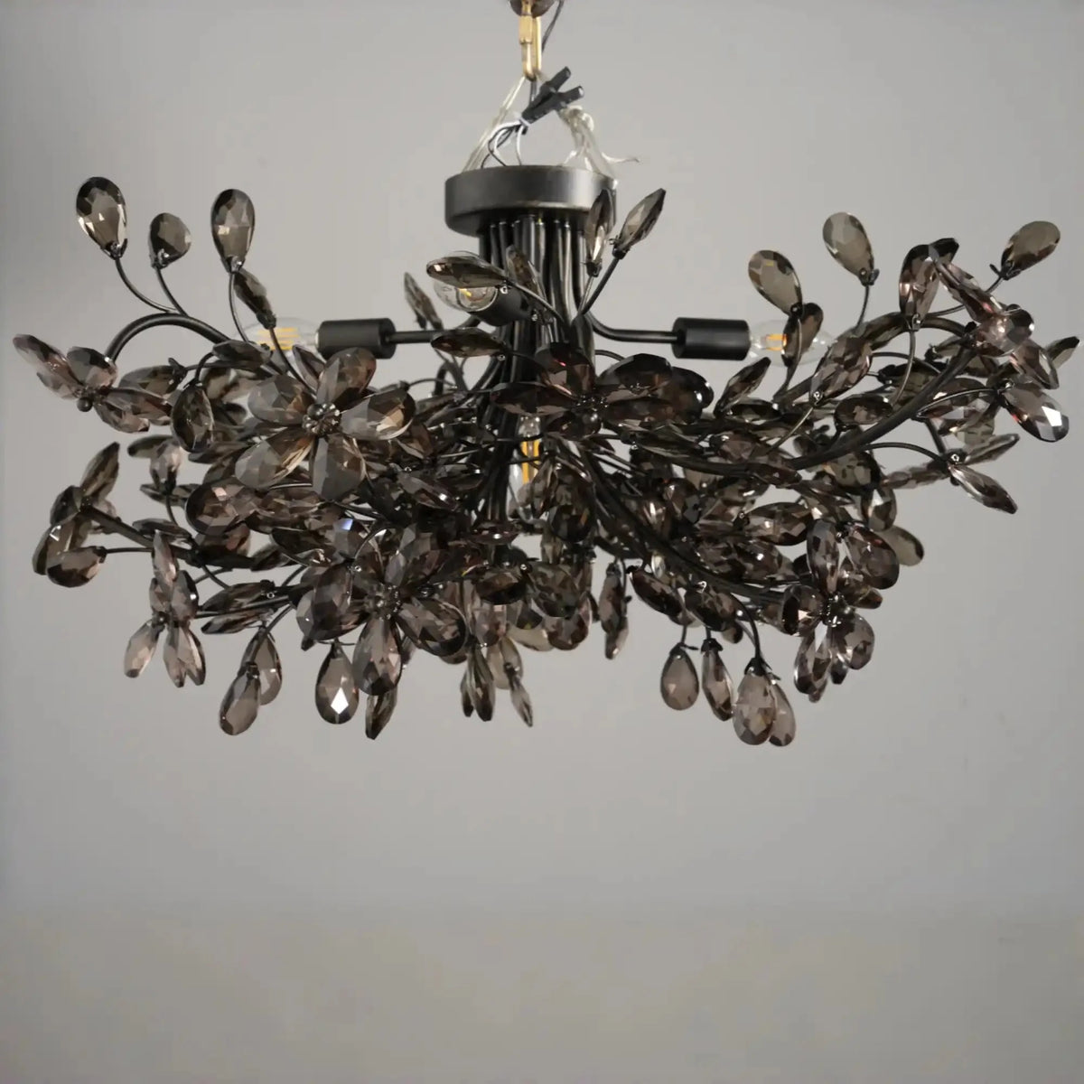 Fiore Flushmount - Black/Smoke18"VChandelier