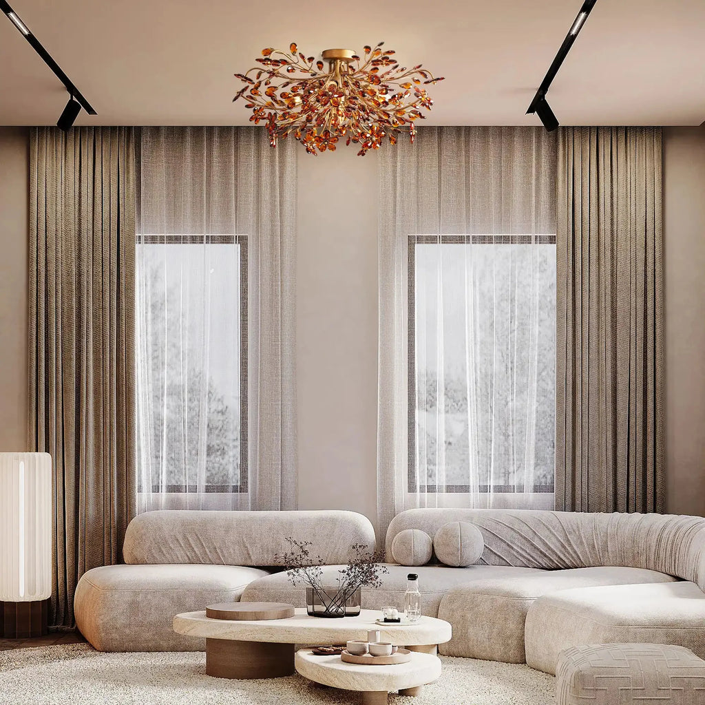 Fiore Flushmount - clear finish, modern home lighting