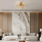 Fiore Flushmount in clear - modern bedroom lighting