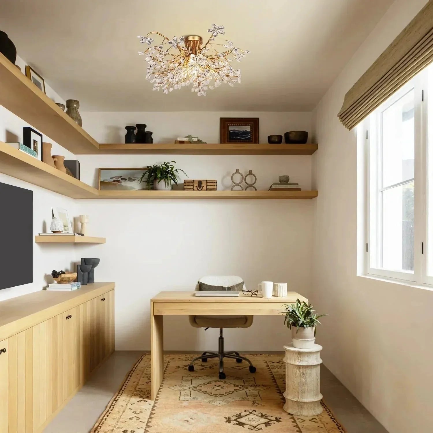Fiore Flushmount in clear - bedroom lighting