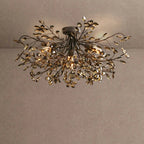 Fiore Flushmount - Black/Smoke18"VChandelier