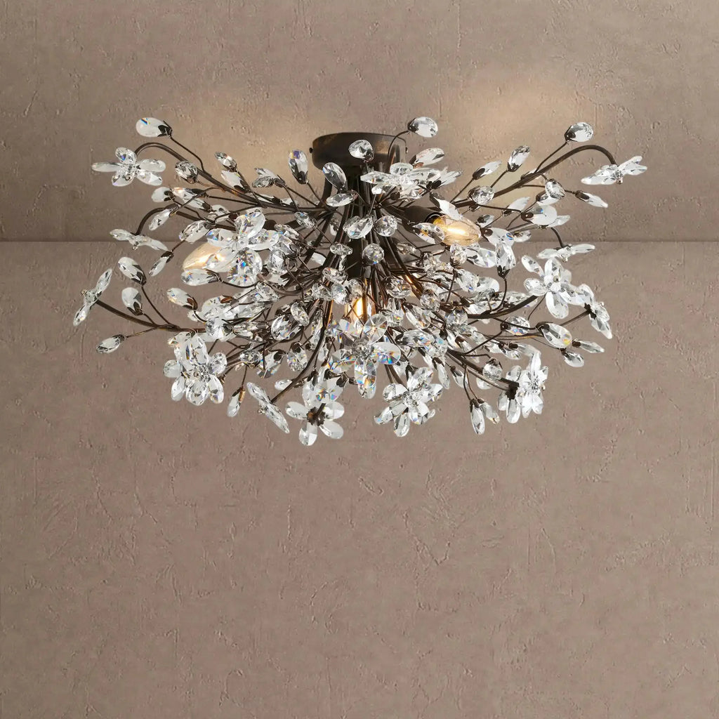 Fiore Flushmount - Black18"VChandelier
