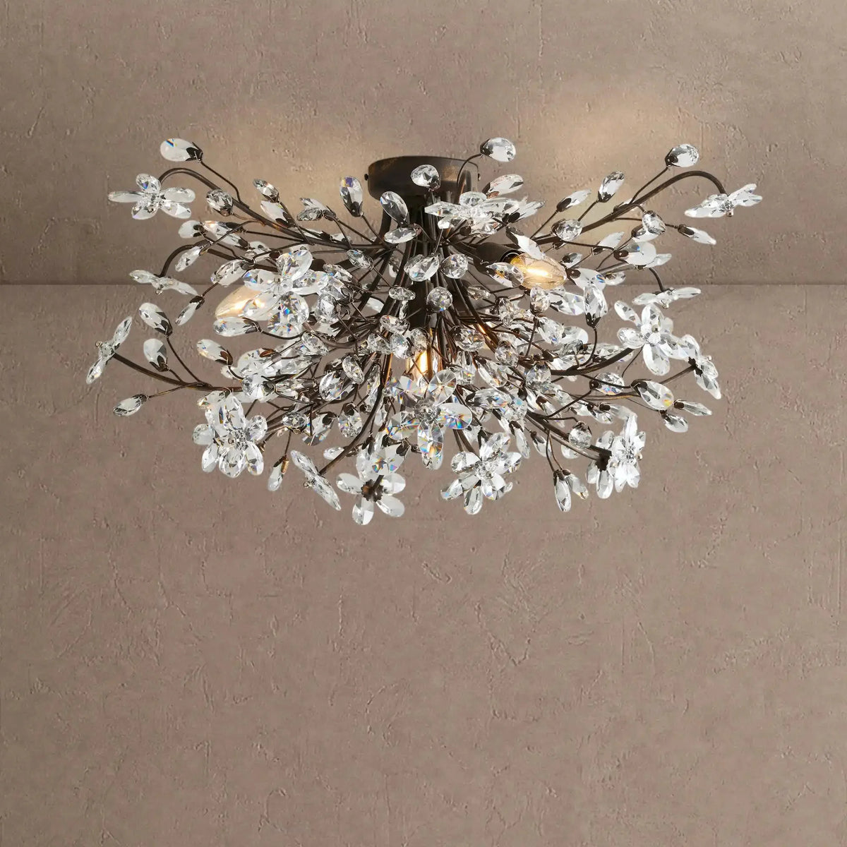 Fiore Flushmount - Black18"VChandelier