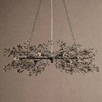 Fiore Linear Chandelier 43" 51" 68"W - Black/Smoke43"VChandelier
