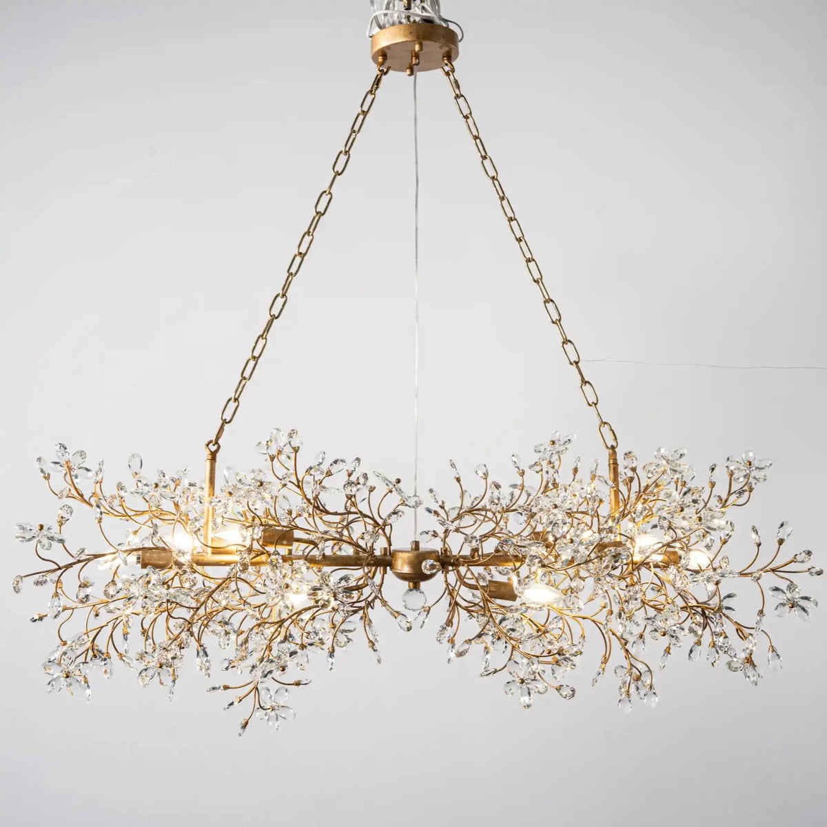 Fiore Linear Chandelier 43" 51" 68"W - Silver68"VChandelier