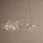 Fiore Linear Chandelier 43" 51" 68"W - Silver43"VChandelier