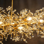 Fiore Linear Chandelier 43" 51" 68"W in bronze - dining room lighting