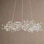 Fiore Linear Chandelier 43" 51" 68"W - Silver43"VChandelier