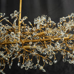 Fiore Linear Chandelier 43" 51" 68"W - bronze finish, modern home lighting