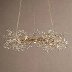 Fiore Linear Chandelier 43" 51" 68"W - Gold43"VChandelier
