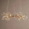 Fiore Linear Chandelier 43" 51" 68"W - Gold43"VChandelier