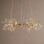 Fiore Linear Chandelier 43" 51" 68"W - Gold43"VChandelier