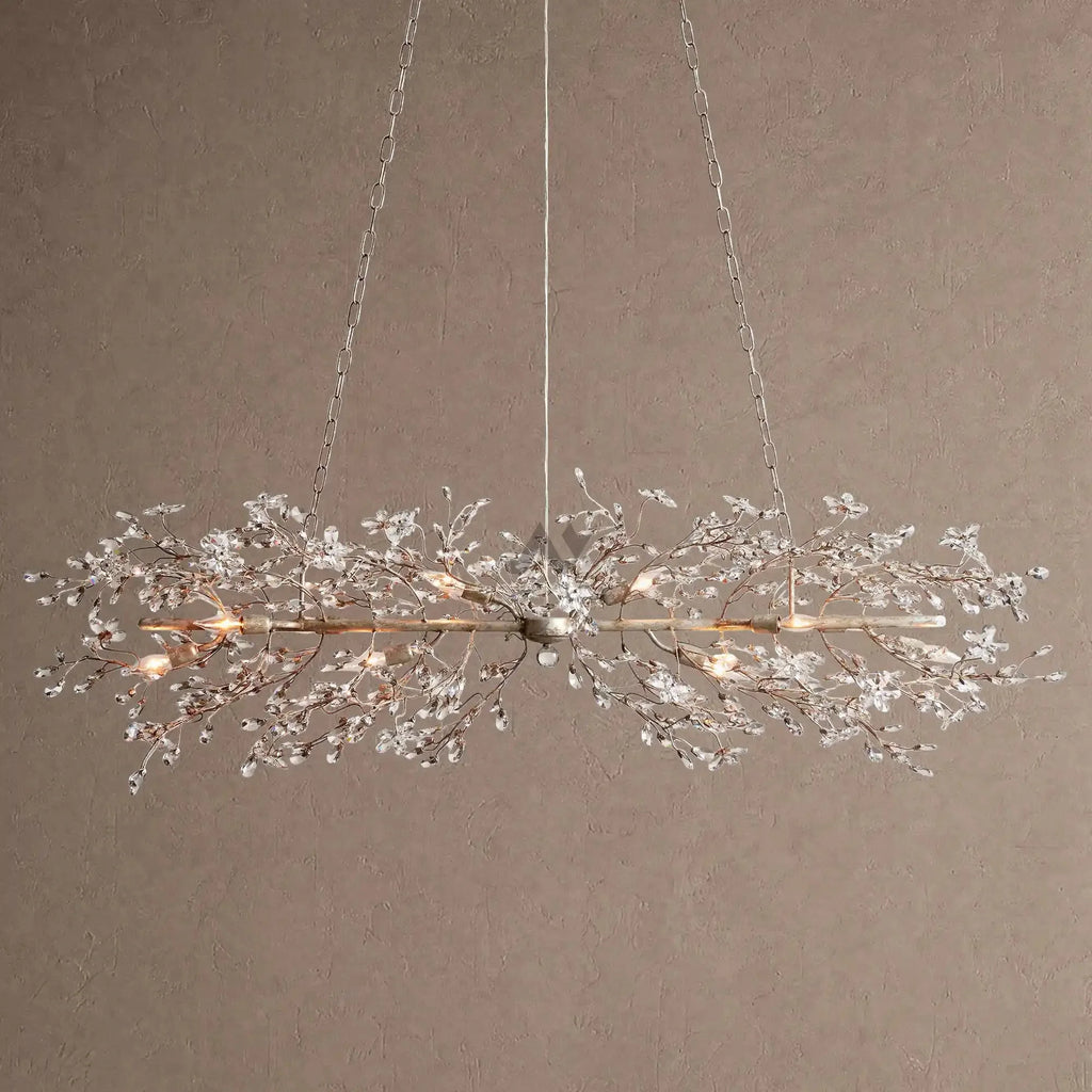 Fiore Linear Chandelier 43" 51" 68"W - Silver68"VChandelier