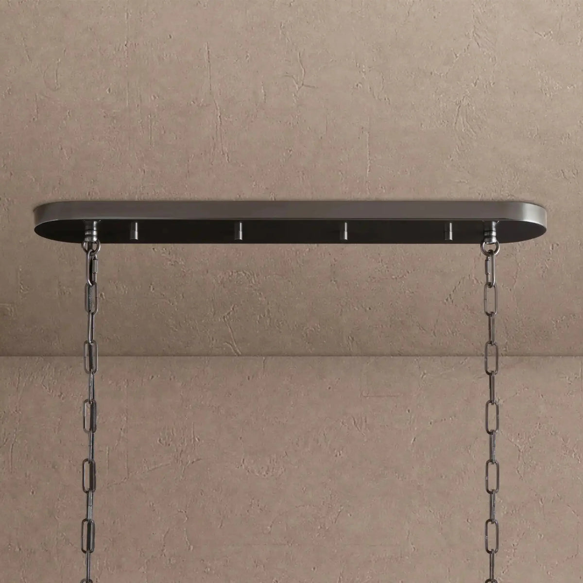 Ghiaccio Glass Oval Chandelier 54''65'' - Matte BlackClear65"VChandelier
