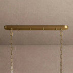 Ghiaccio Glass Oval Chandelier 54''65'' - Lacquered Burnished BrassSmoke65"VChandelier