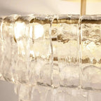 Ghiaccio Modern Glass Flushmount in black by Blush Lighting