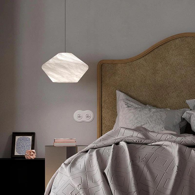 Larry Alabaster Simple Bedside Modern Pendant Light -  - VChandelier