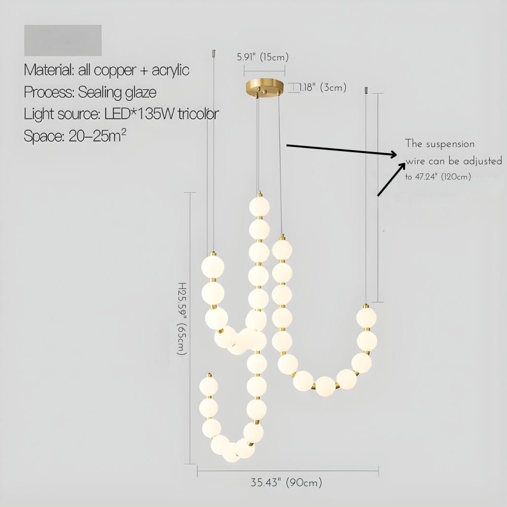 Lexi Modern Acrylic Orb Chandelier - Warm white 3000K - VChandelier