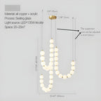 Lexi Modern Acrylic Orb Chandelier - Warm white 3000K - VChandelier