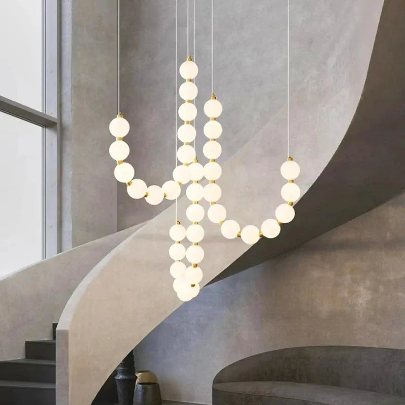 Lexi Modern Acrylic Orb Chandelier - Remote Control - VChandelier