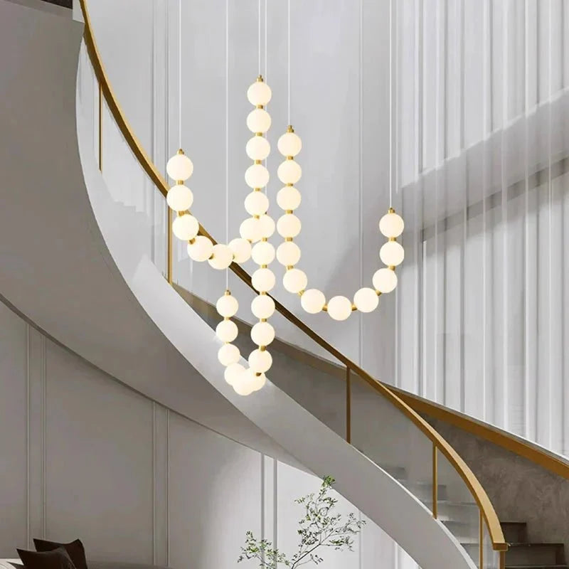 Lexi Modern Acrylic Orb Chandelier - Cool white 6000K - VChandelier
