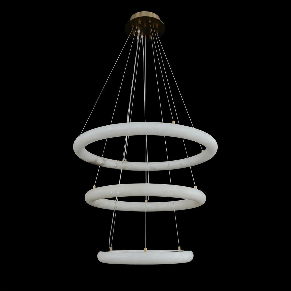 Luca Three-Tier Alabaster Pendant Chandelier -  - VChandelier