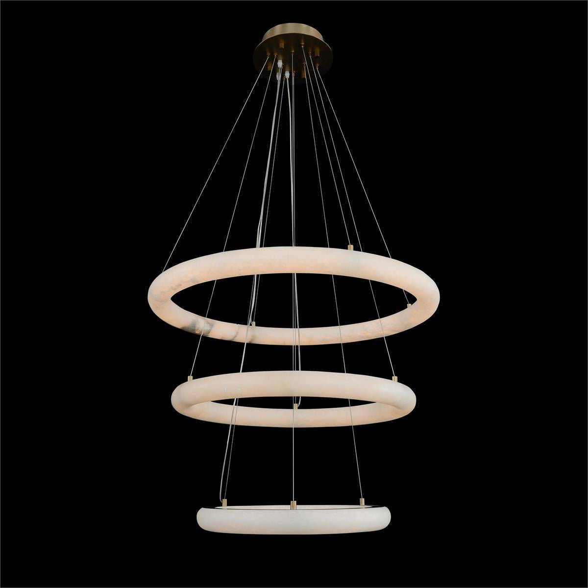 Luca Three-Tier Alabaster Pendant Chandelier -  - VChandelier