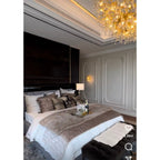 Lukas Oval Branching Brass Linear Teardrop Chandelier - 73" LengthDark Copper - VChandelier