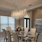 Lukas Oval Branching Brass Linear Teardrop Chandelier - 73" LengthDark Copper - VChandelier
