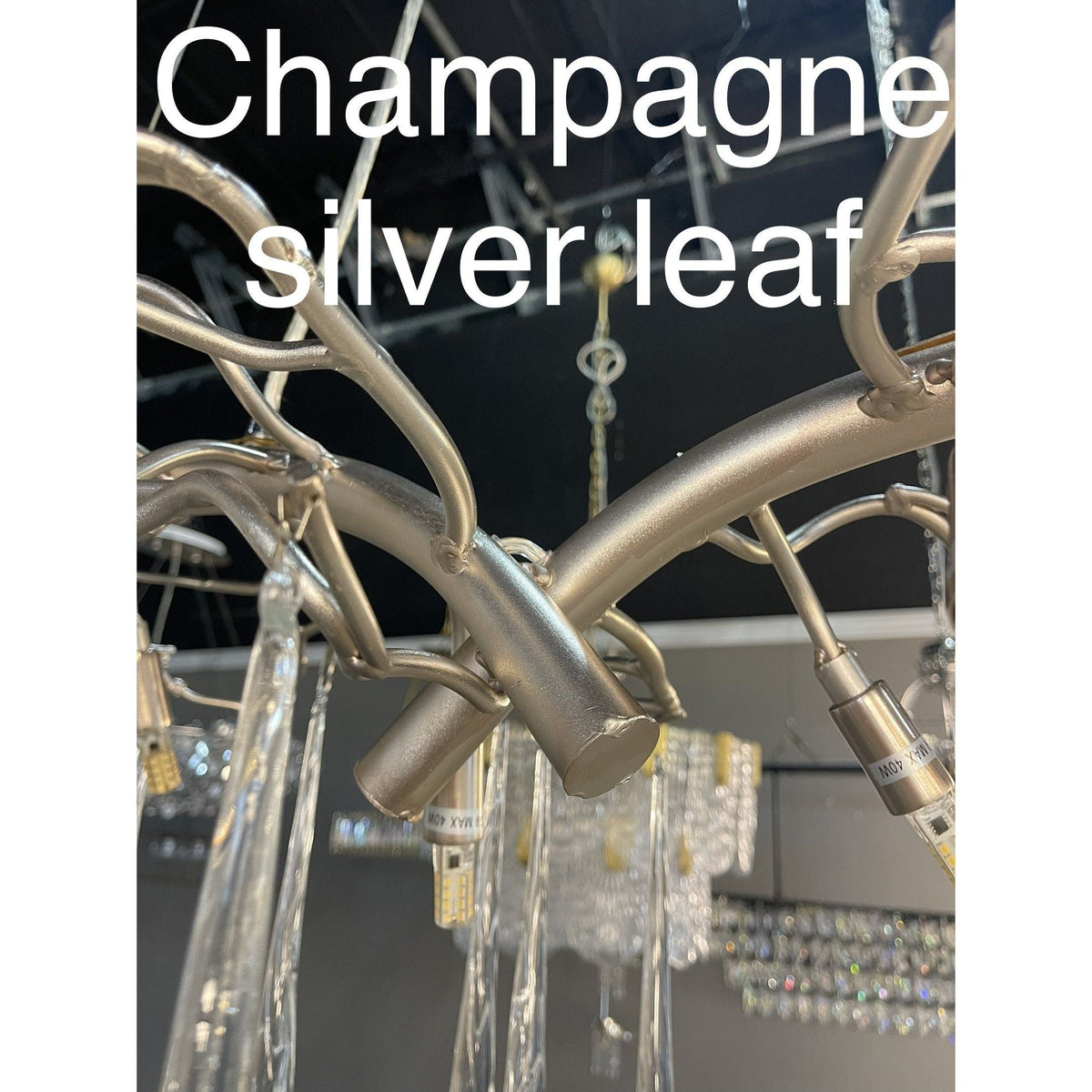 Lukas Oval Branching Brass Linear Teardrop Chandelier - 73" LengthDark Copper - VChandelier