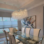 Lukas Oval Branching Brass Linear Teardrop Chandelier - 47" lengthDark Copper - VChandelier