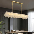 Luxury Alabaster Flakes Linear Chandelier Hanging Rod Light -  - VChandelier