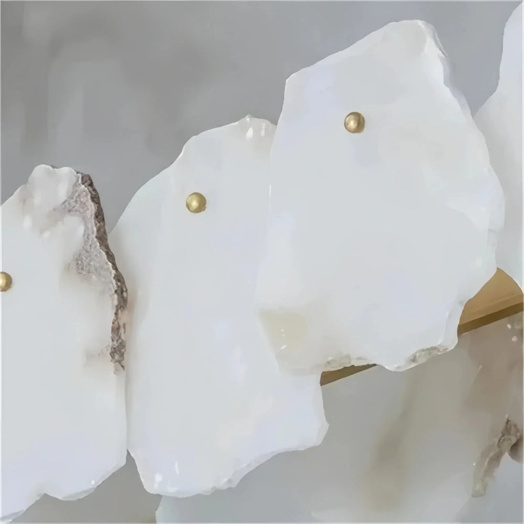Luxury Alabaster Flakes Linear Chandelier Hanging Rod Light -  - VChandelier