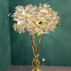 Luxury Creative White Ceramic Ginkgo Biloba Copper Branch Tree Floor Lamp for Living Room and Bedroom - D39.4"*H82.7"Warm Light - VChandelier