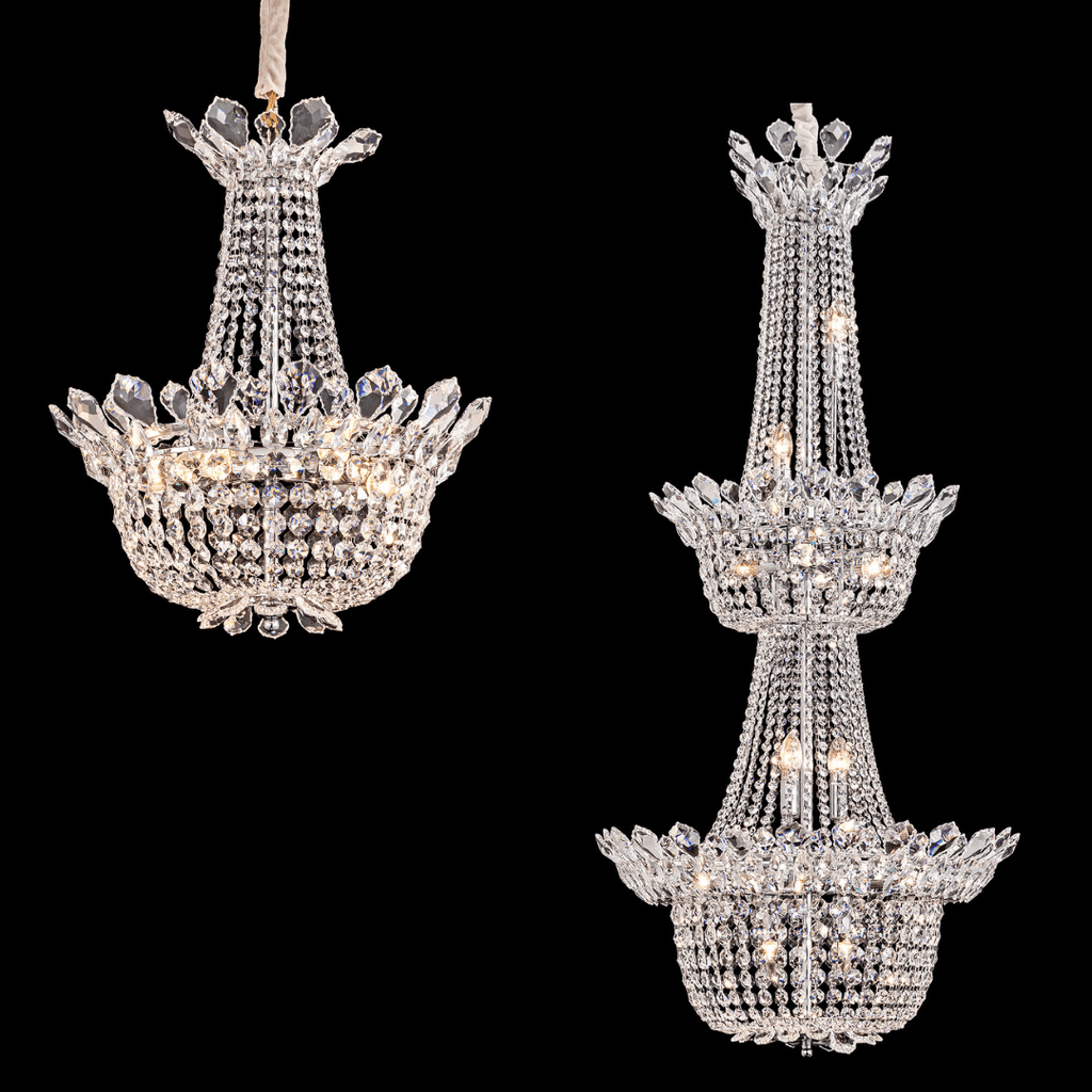 Luxury Empire Branch Crystal Chandelier Pendant Light for Entryway and Foyer - D31.5" *H35.3"Warm Light - VChandelier