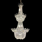 Luxury Empire Branch Crystal Chandelier Pendant Light for Entryway and Foyer - D27.60'' * H58.27'' / 18 LightsWarm Light - VChandelier