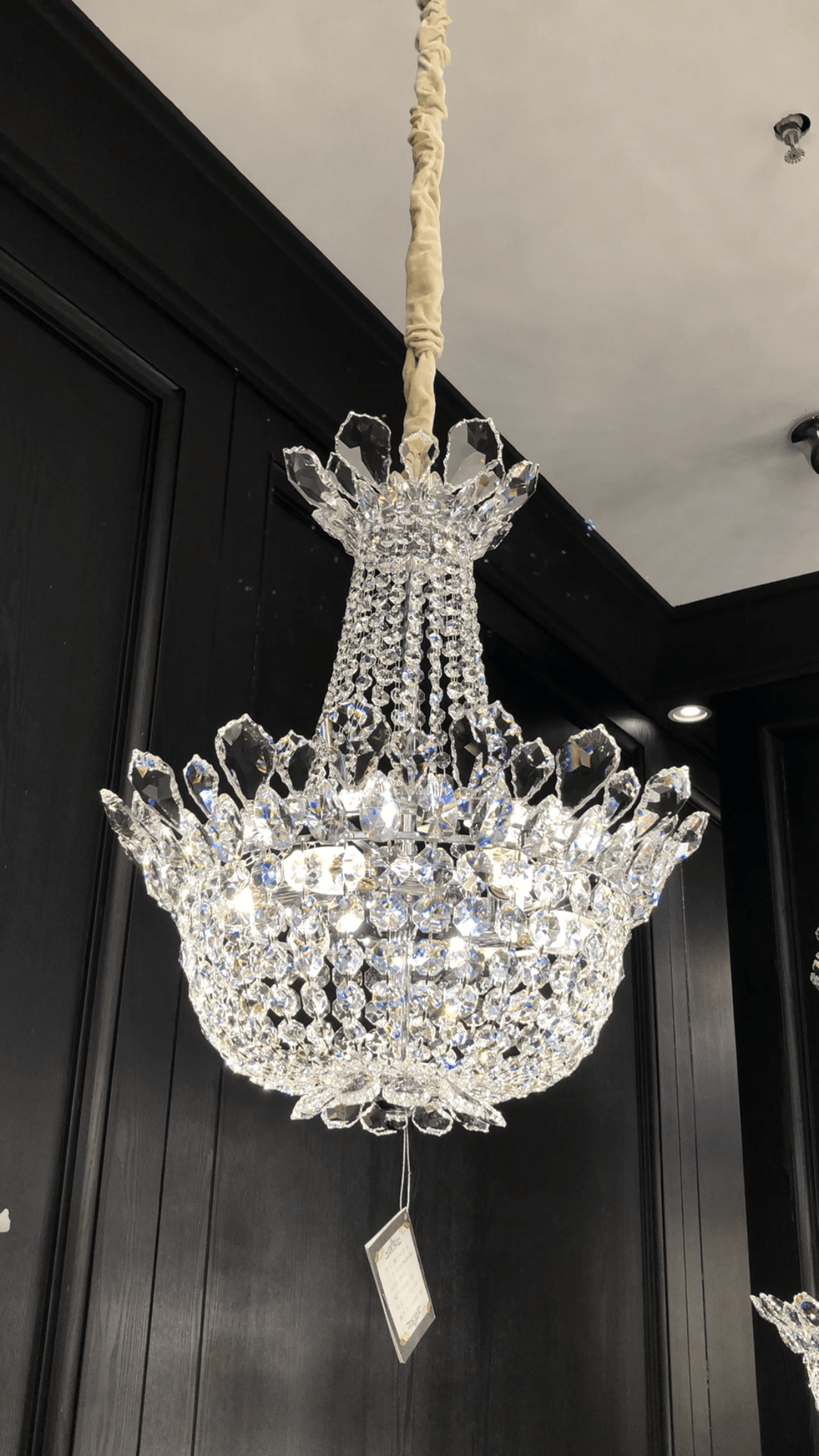 Luxury Empire Branch Crystal Chandelier Pendant Light for Entryway and Foyer - D27.60'' * H58.27'' / 18 LightsWarm Light - VChandelier