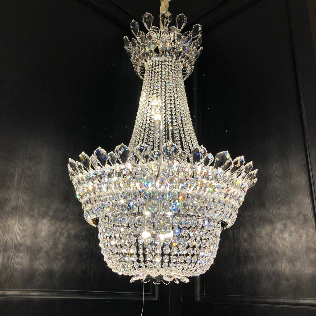 Luxury Empire Branch Crystal Chandelier Pendant Light for Entryway and Foyer - D31.5" *H35.3"Warm Light - VChandelier